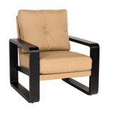 Vale 36.25 Inch Lounge Chair with Upholstered Back by Woodard - 7D0806