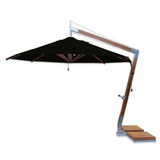 11.5 Foot Bamboo Crank Lift Round Cantilever Umbrella by Bambrella - 3-5m R-SW-L