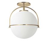 Paola 1 Light 11.5 Inch Wide Semi Flush Mount by Dainolite - PAO-121SF