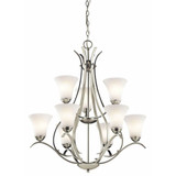 Keiran 9 Light Large 2 Tier Chandelier by Kichler - 43506