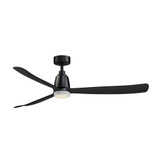 Kute 3 Blade Ceiling Fan with Knurled Light Kit 60 Inch Wide by Fanimation - FPD8560-KLK