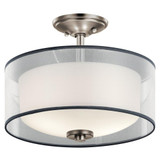Tallie 2 Light 13.5 Inch Wide Semi Flush Mount by Kichler - 43154