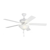Haven DC 5 Blade Ceiling Fan with Light Kit 52 Inch Wide by VC Fan - 5HVDC52D