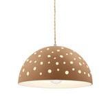 Perforated Dome 1 Light Pendant 5.5 Inch X 12.5 Inch Wide by Justice Design - CER-6257