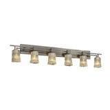 Veneto Luce Aero 6 Light Cylinder Clrt Vanity Light by Justice Design - GLA-8706-16-CLRT
