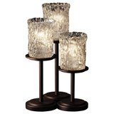 Veneto Luce Dakota 3 Light Table Lamp by Justice Design - GLA-8797-16-CLRT