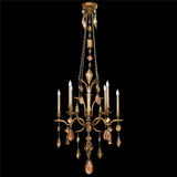 Encased Gems 8 Light Large Round Chandelier by Fine Art 725640