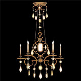 Encased Gems 6 Light Oversized Oval Chandelier by Fine Art 726040