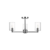 Fullton 3 Light Semi Flush Mount 20 Inch Wide by Visual Comfort Studio - 7764203C