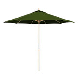 9 Foot Wood Manual Lift Octagon Market Umbrella by Galtech - 131