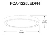 FCA-1225LEDFH-MW | dimension