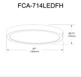 FCA-714LEDFH-MW | dimension