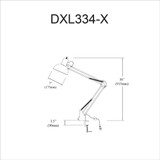 dxl334-x-bk | dimension