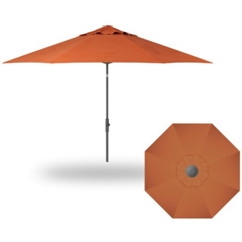 11 Foot Aluminum Twist Lift Octagon Market Umbrella by Treasure Garden - UM851
