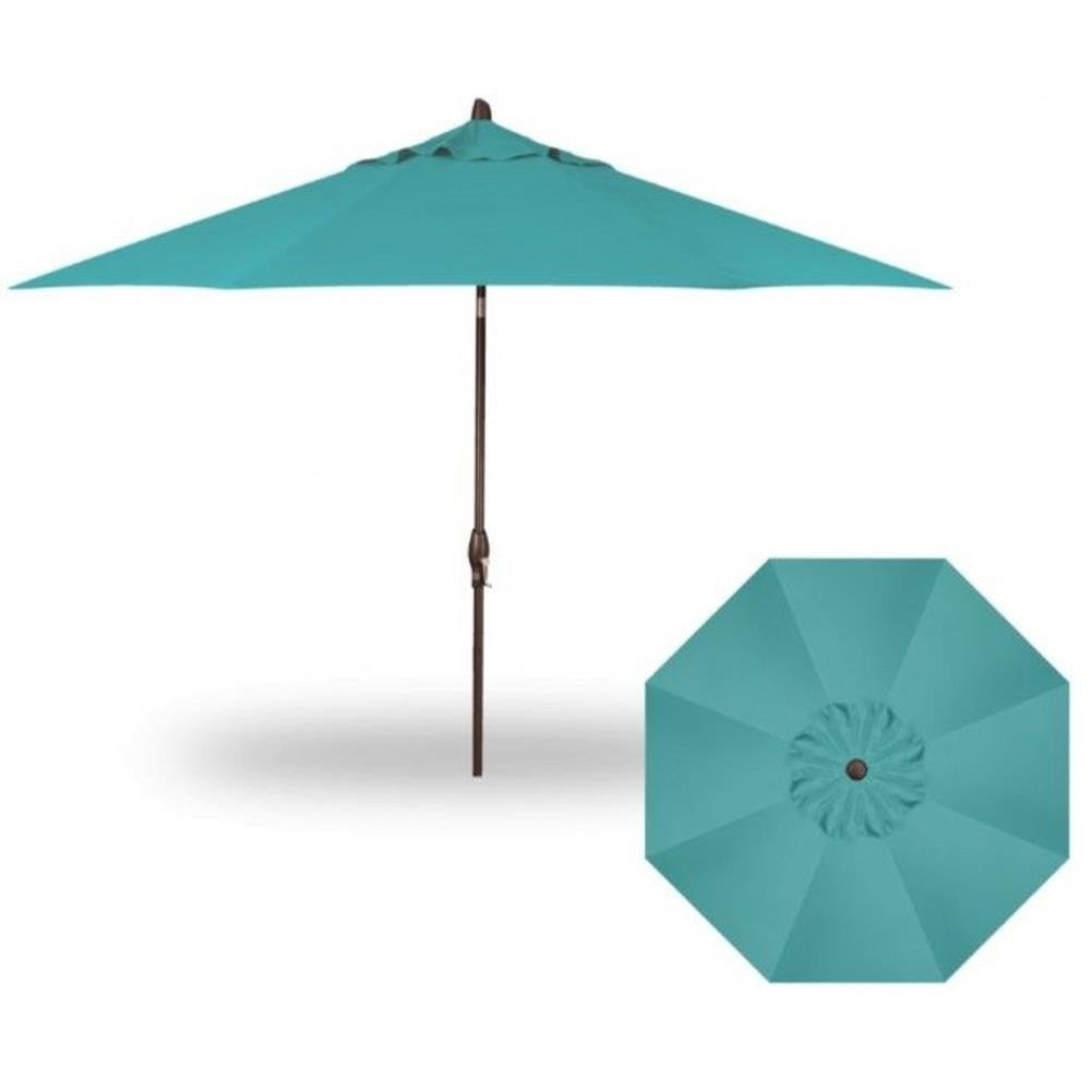 11 Foot Single Vent Crank Lift Round Market Umbrella by Treasure Garden - UM812-SWV