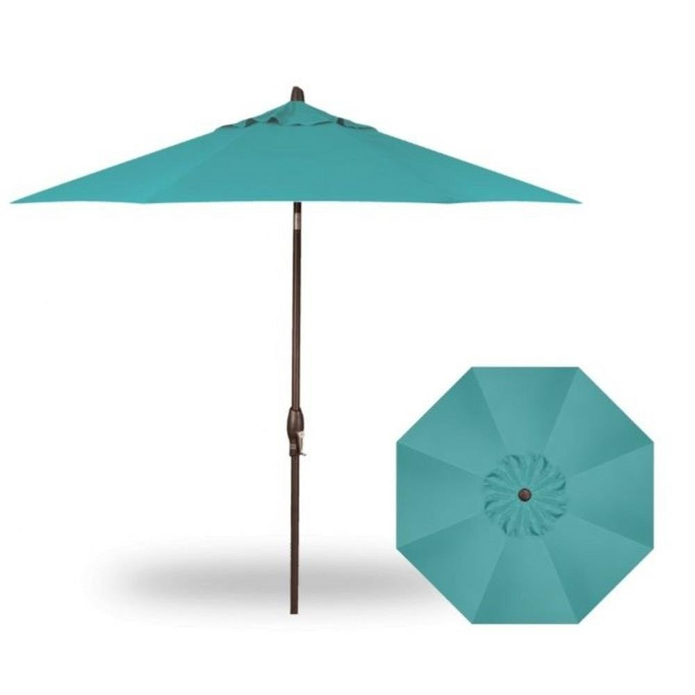 9 Foot Single Vent Crank Lift Round Market Umbrella by Treasure Garden - UM810-SWV