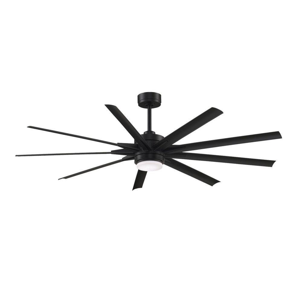 Odyn Custom 9 Blade Ceiling Fan with Light Kit 72 Inches Wide by Fanimation - FPD8152BLW-72103