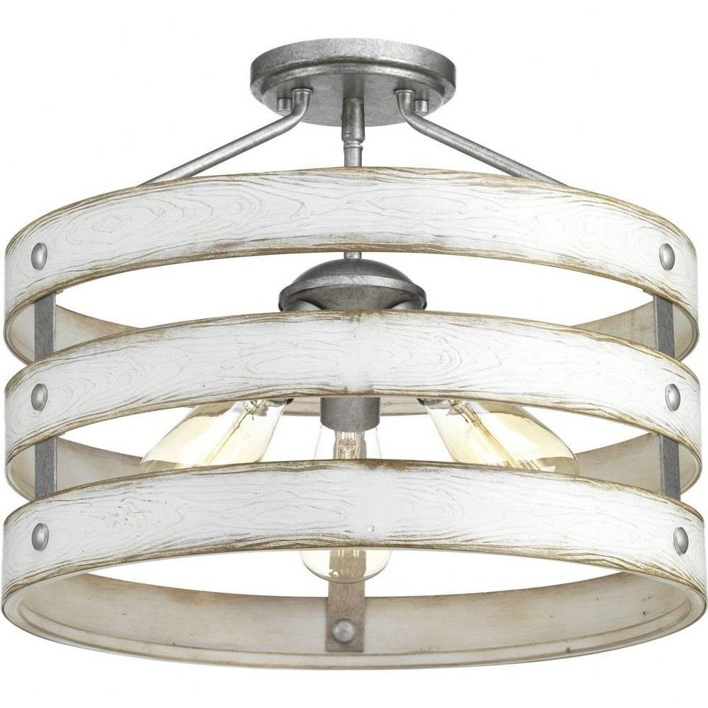 Gulliver 3 Light 17 Inch Wide Semi Flush Mount by Progress - P350049