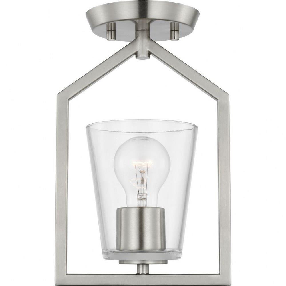 Vertex One Light 5 Inch Wide Semi Flush Mount by Progress - P350258
