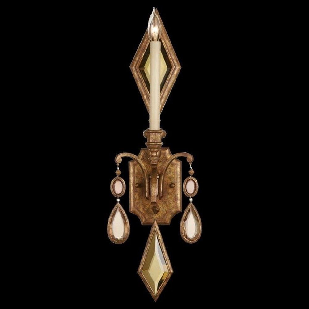 Encased Gems 1 Light Transitional Wall Sconce by Fine Art - 728850