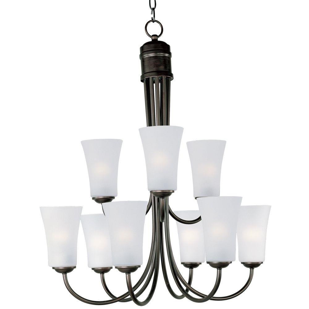 Logan 9 Light Large 2 Tier Chandelier by Maxim - 10046FT