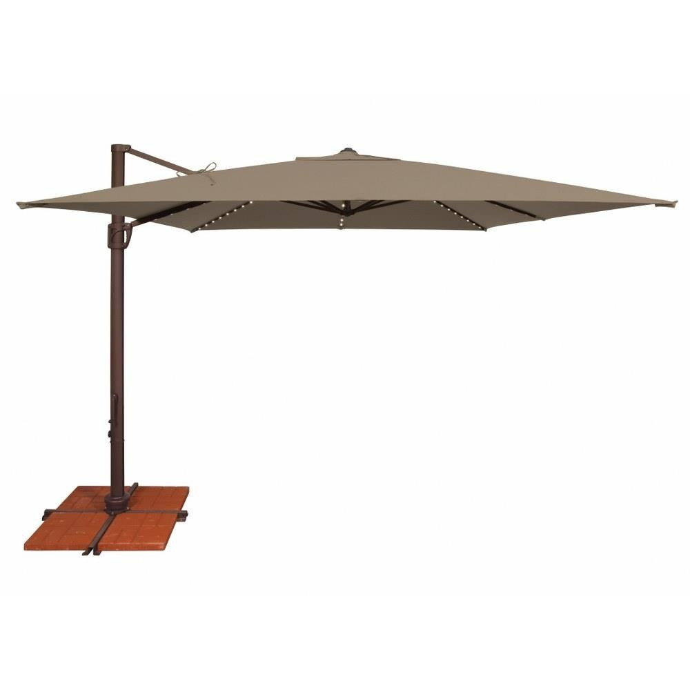 Bali Pro 10 Foot Crank Lift Square Cantilever Umbrella by Simply Shade - SSAD45SL