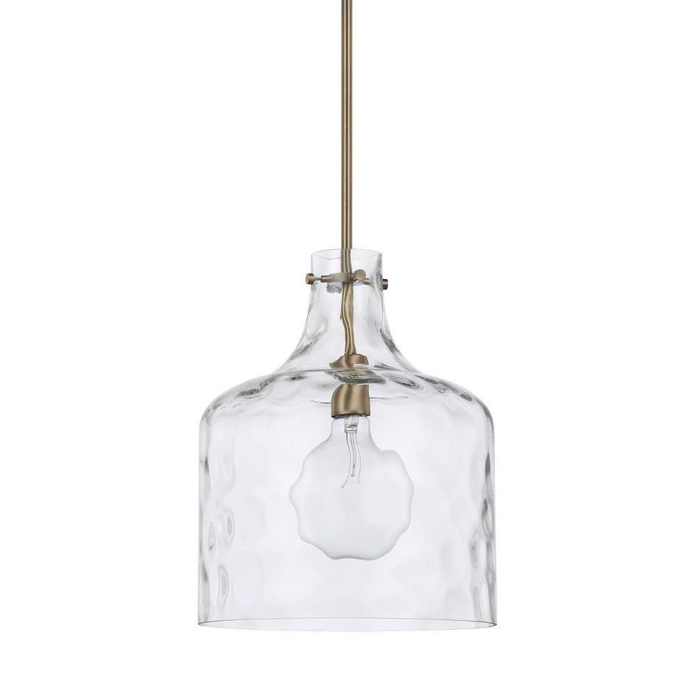 1 Light Water Glass Medium Pendant by Homeplace - 325717