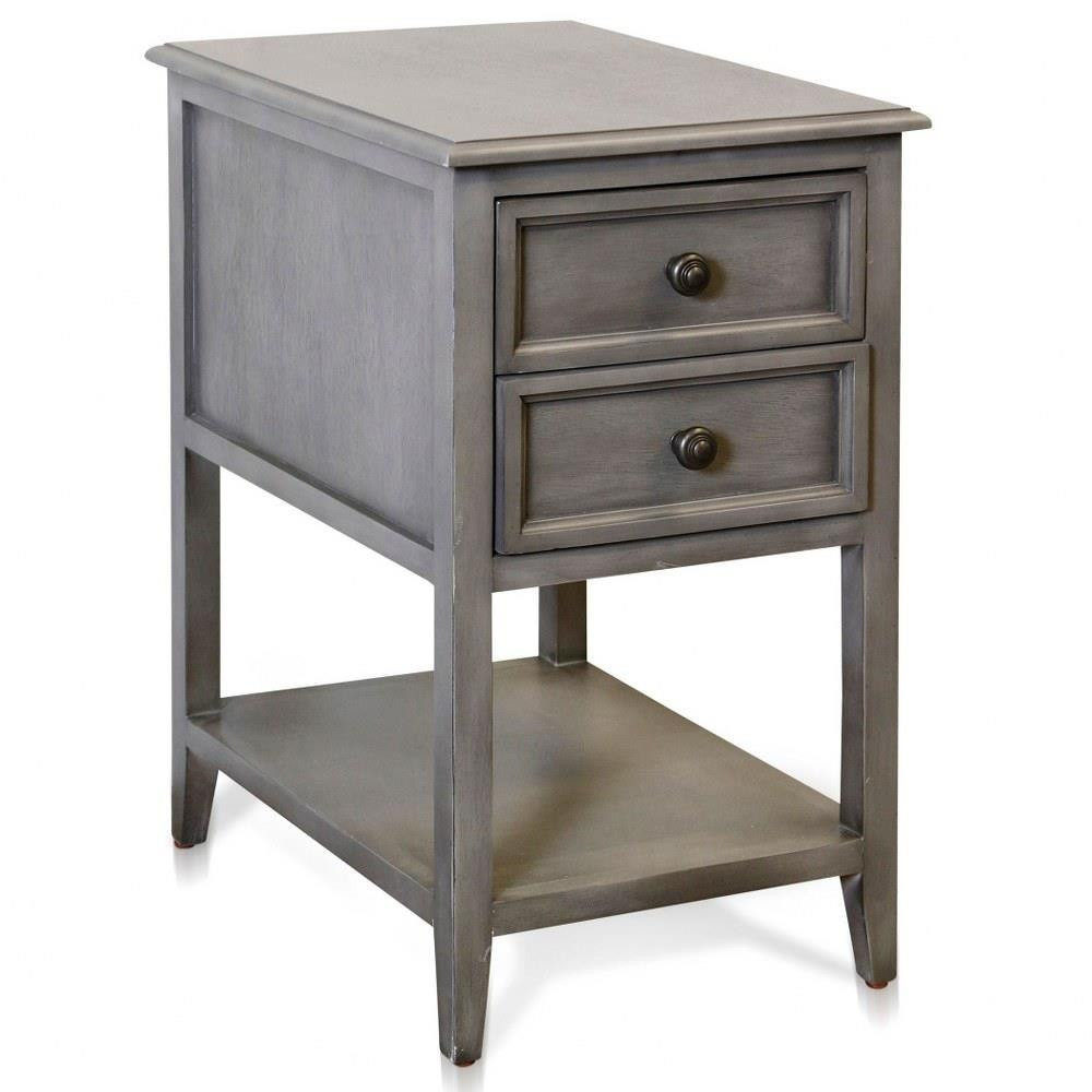 2 Drawer Side Table 25 Inches Tall and 15 Inches Wide by Stylecraft - VSF25980