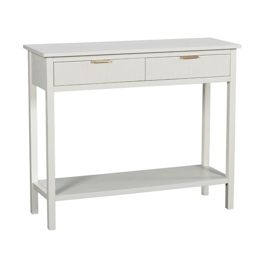Colleen 2 Ribbed Drawer Console Table 29.5 Inch X 35.5 Inch by Stylecraft - AF102681DS
