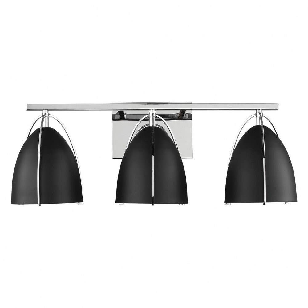 Norman 3 Light Black Shade Vanity Light by Visual Comfort Studio - 4451703