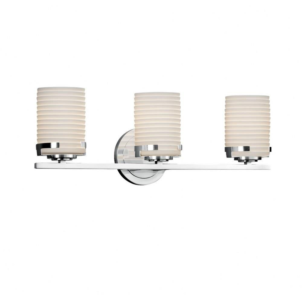 Limoges Atlas 3 Light Sawt Vanity Light by Justice Design - POR-8453-10-SAWT