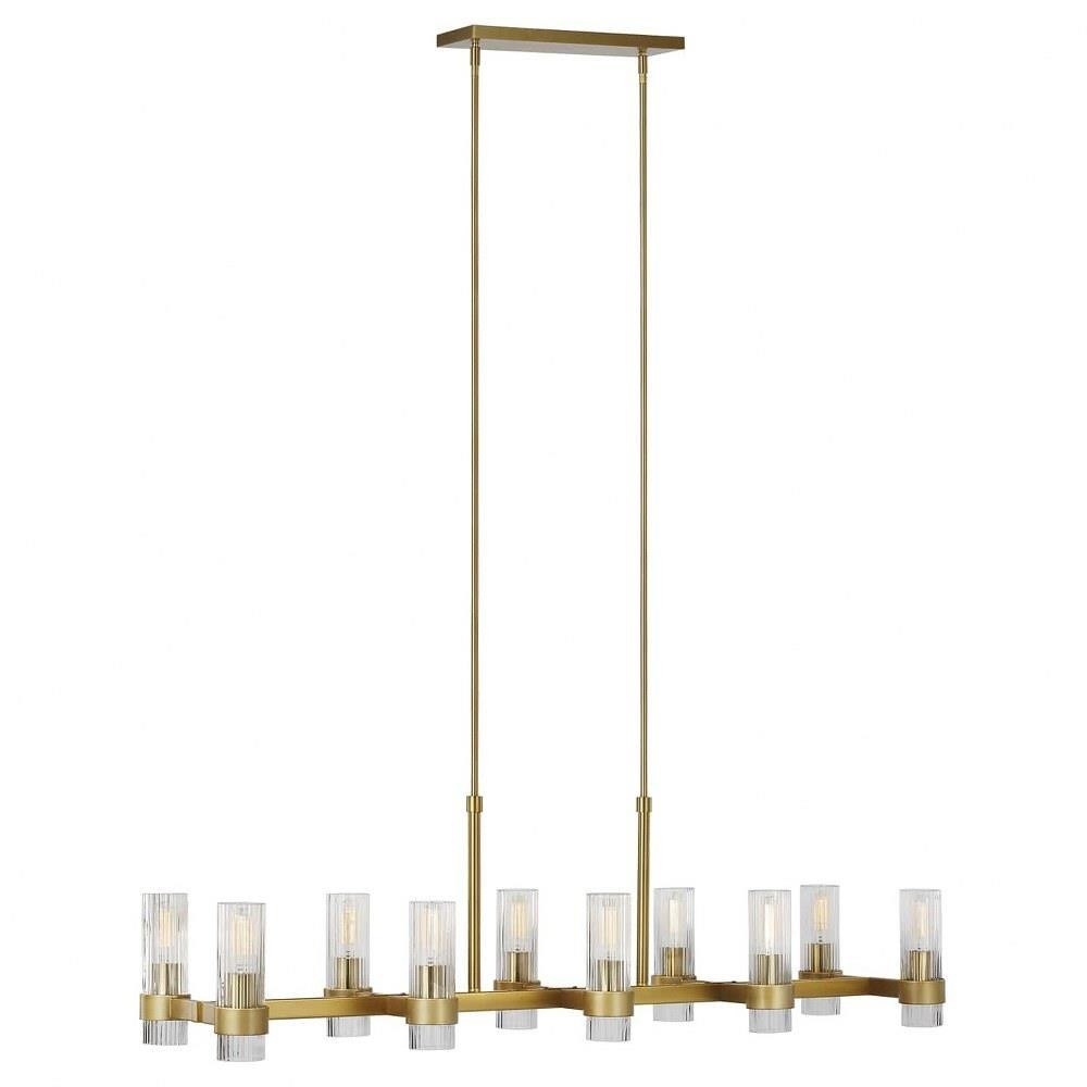 Geneva 10 Light Small Linear Chandelier by Visual Comfort Studio - CC13810