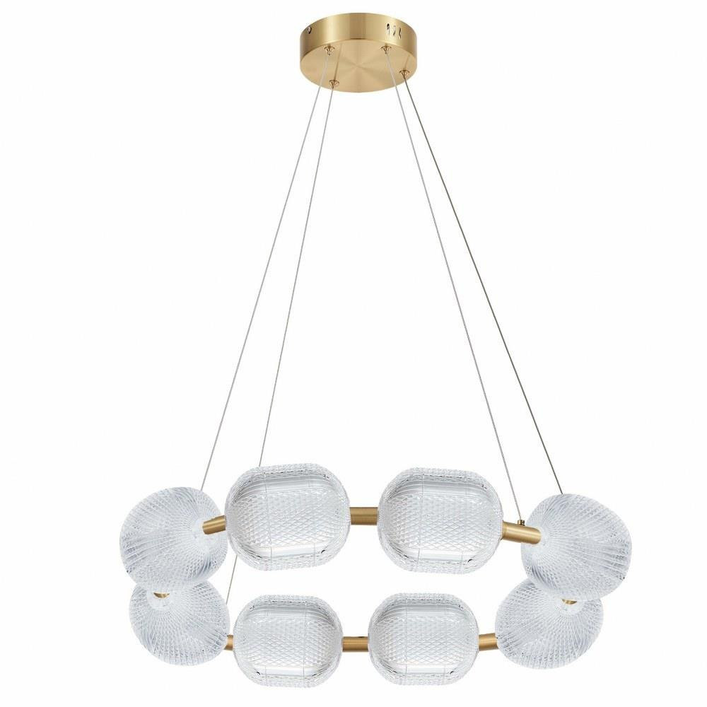 Peri 56W 8 LED Chandelier 6 Inch Tall and 32 Inch Wide by Dainolite - PRI-3256LEDP