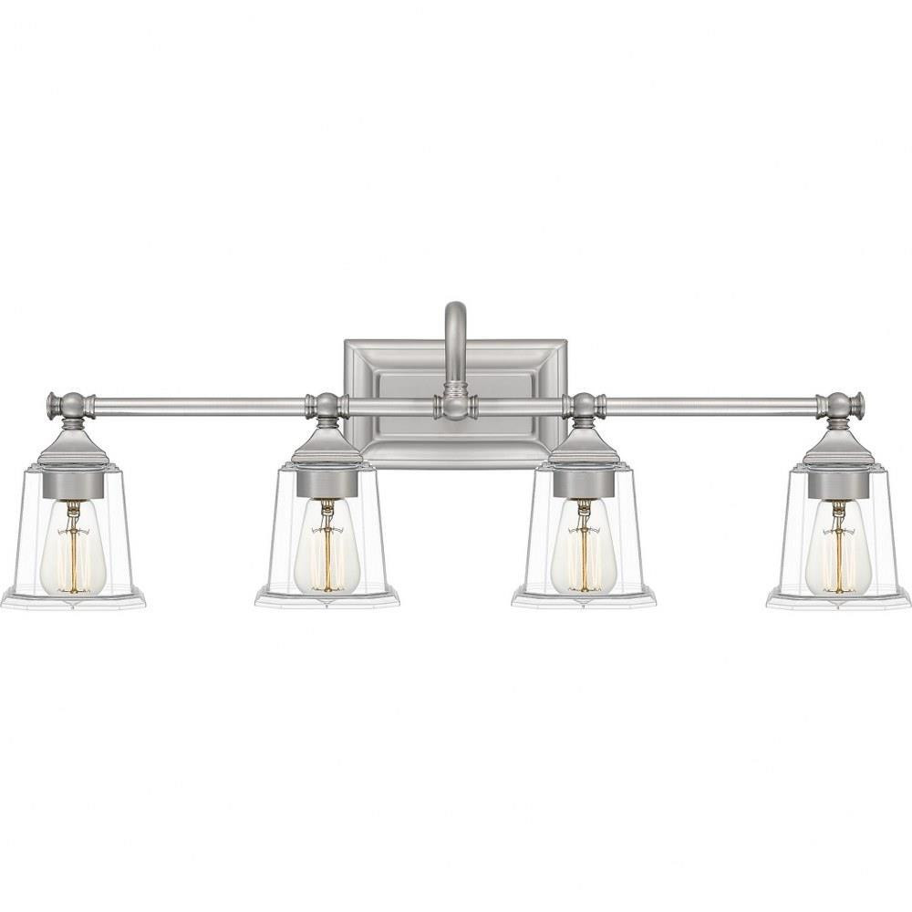 Nicholas 4 Light Coastal Vanity Light by Quoizel - NLC8604