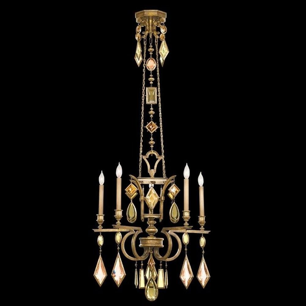 Encased Gems 5 Light Large Round Chandelier by Fine Art 719540