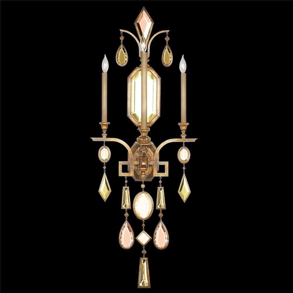 Encased Gems 3 Light Transitional Wall Sconce by Fine Art - 727050