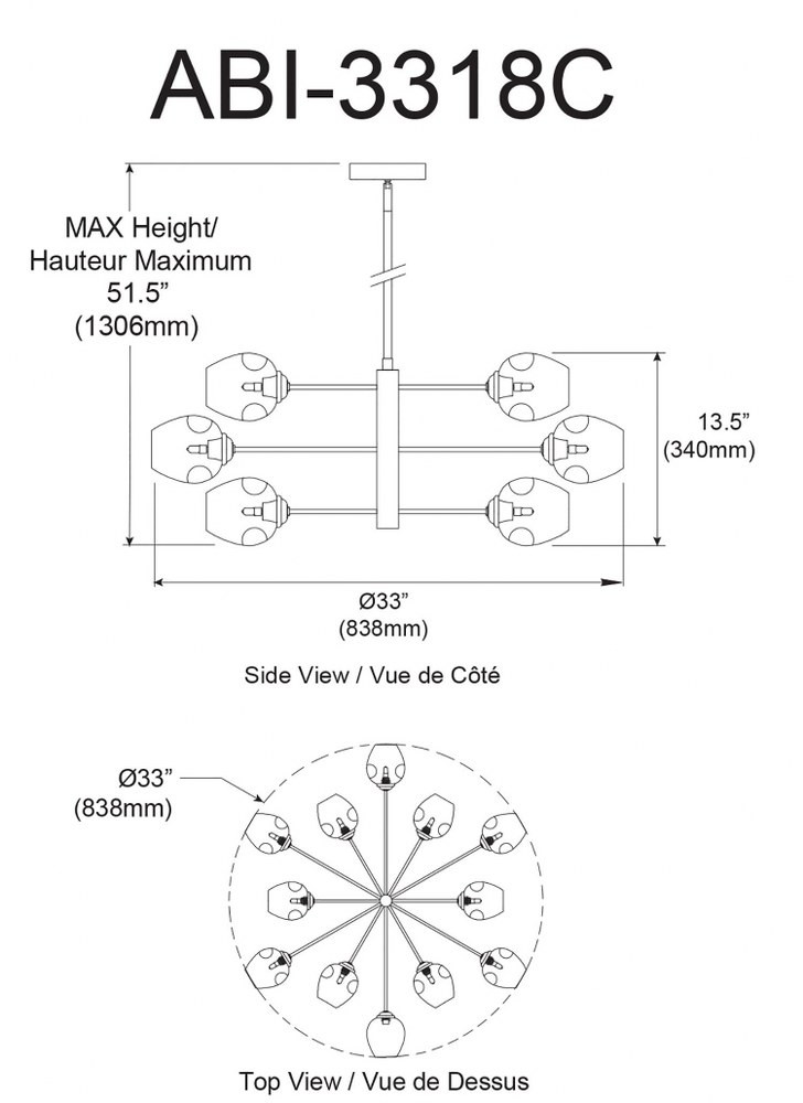 ABI-3318C-MB-CLR | dimension