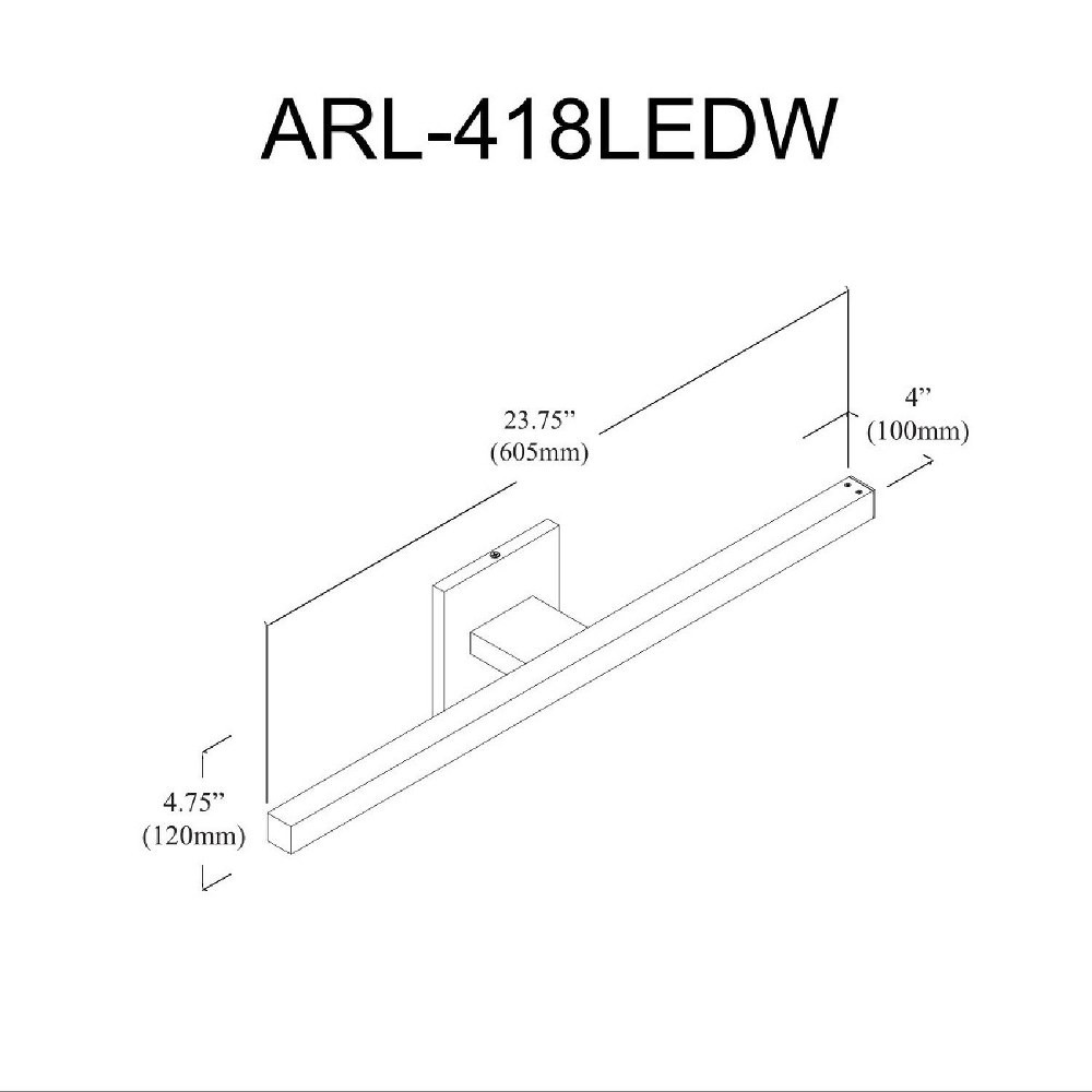 ARL-418LEDW-PC | dimension