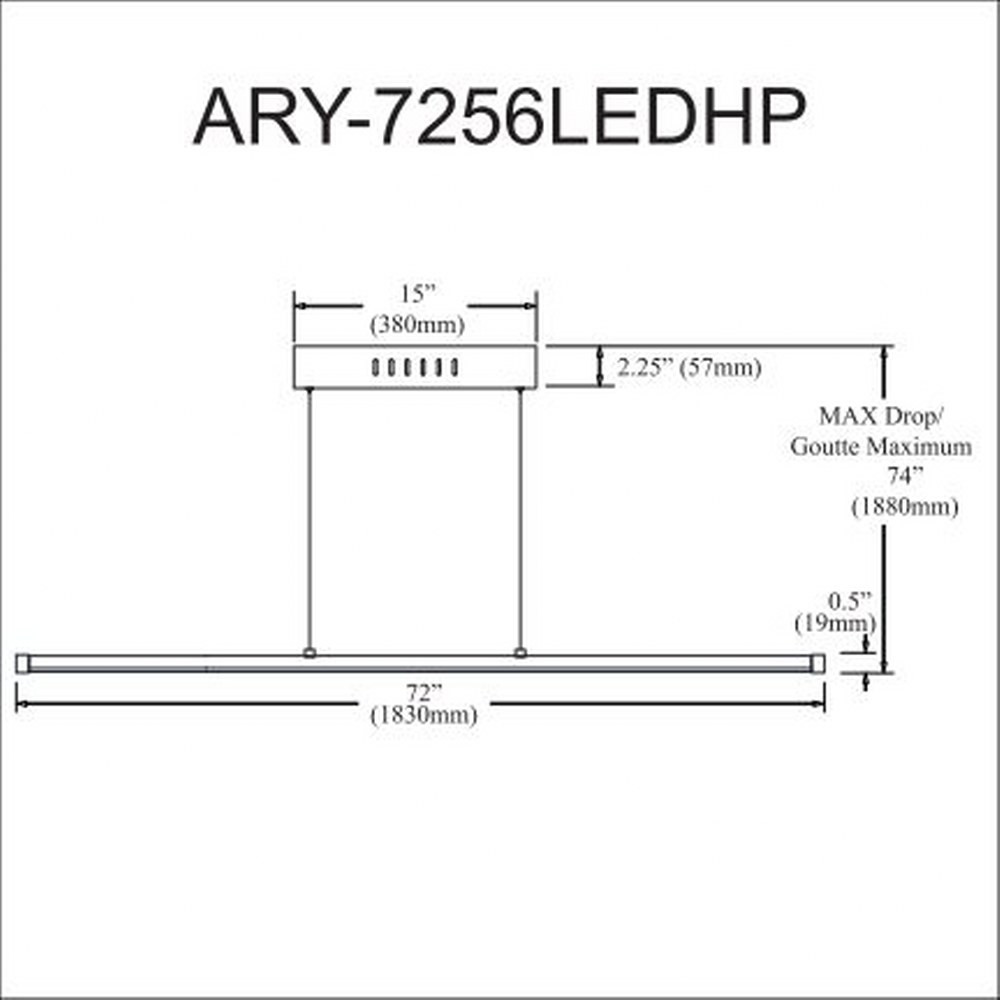 ary-7256ledhp-mb | dimension