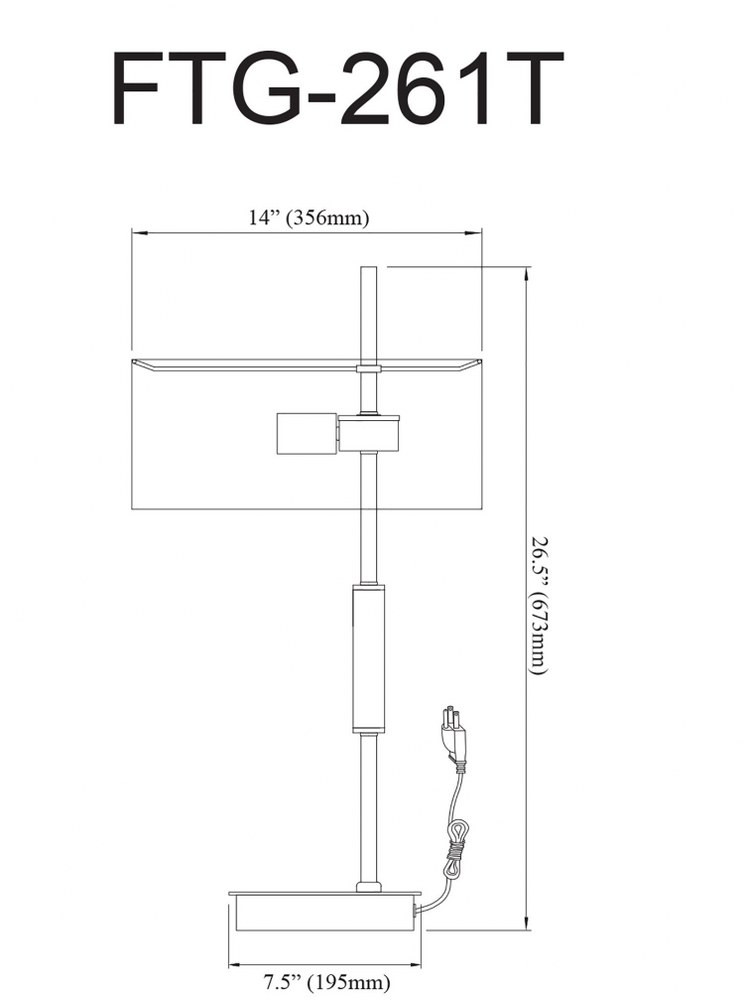 FTG-261T-MB-AGB-BK | dimension