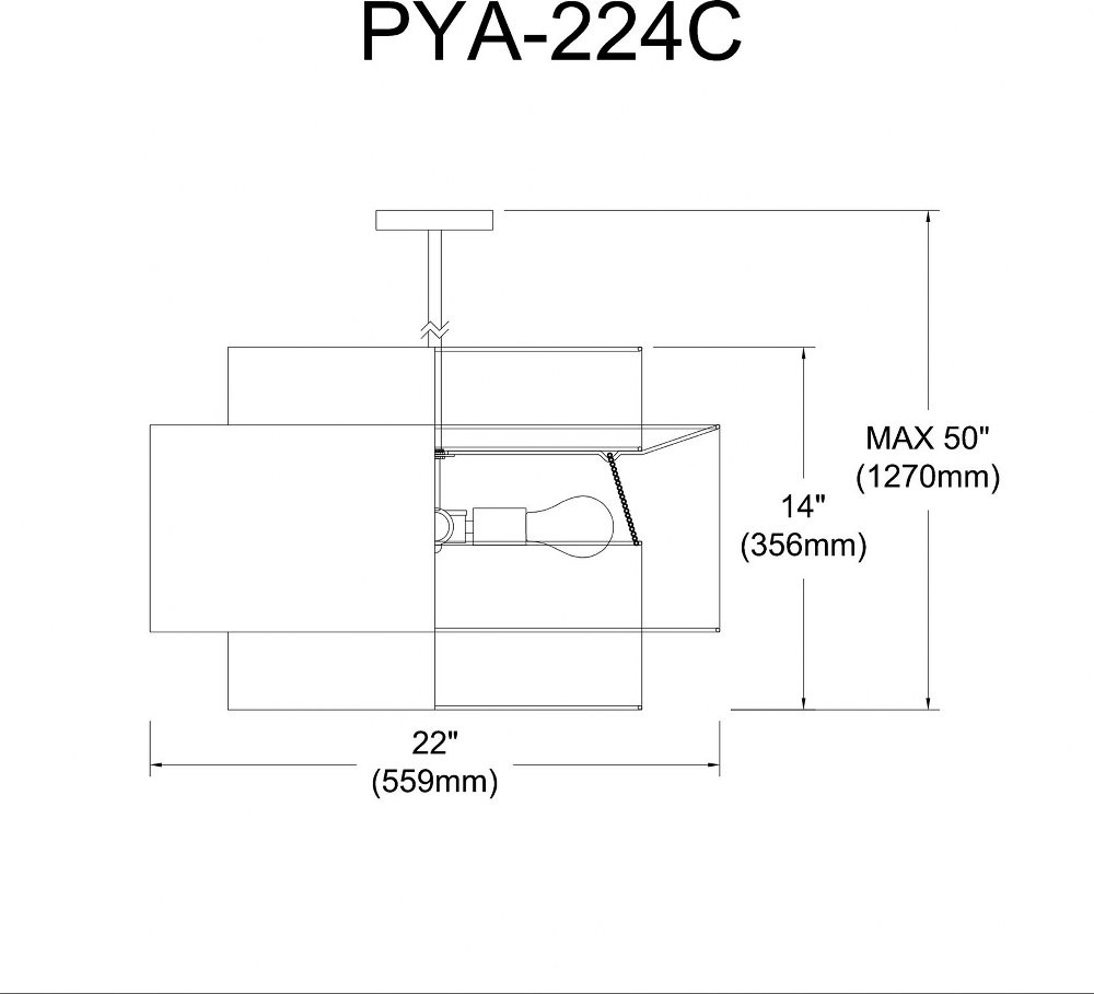 PYA-224C-AGB-WH | dimension