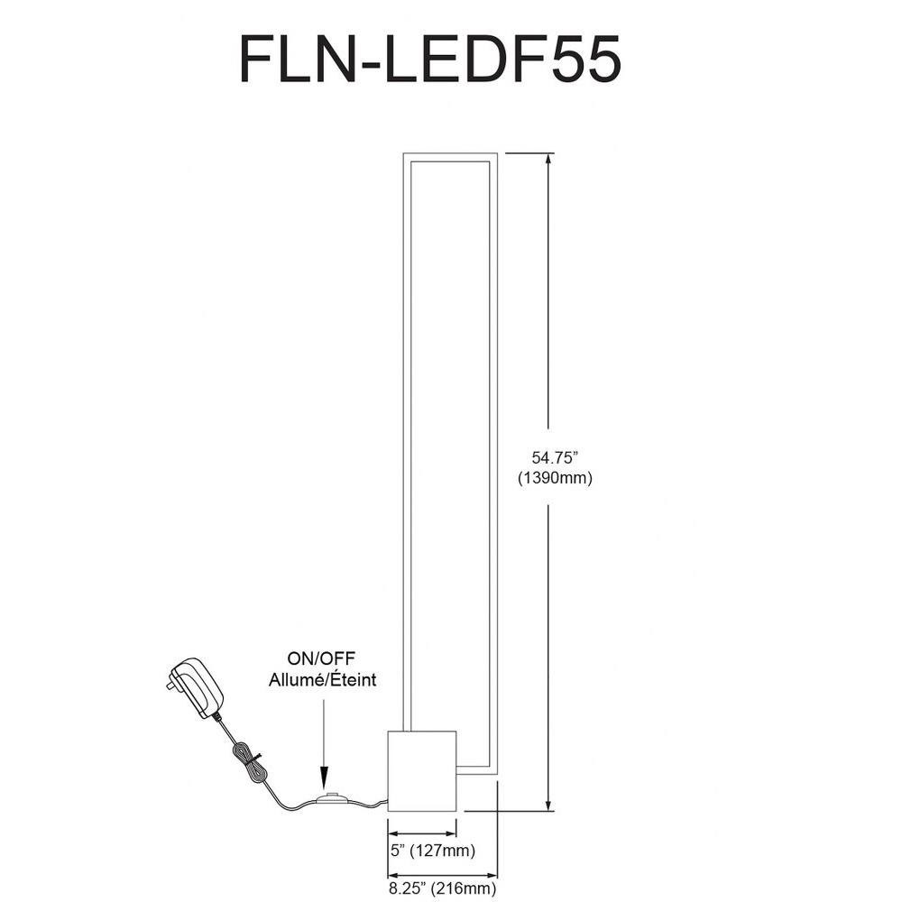 fln-ledf55-mb | dimension