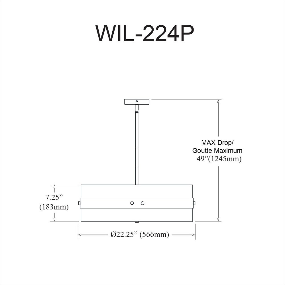 wil-224p-sc-wh | dimension