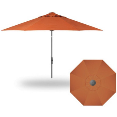 11 Foot Aluminum Twist Lift Octagon Market Umbrella by Treasure Garden - UM851