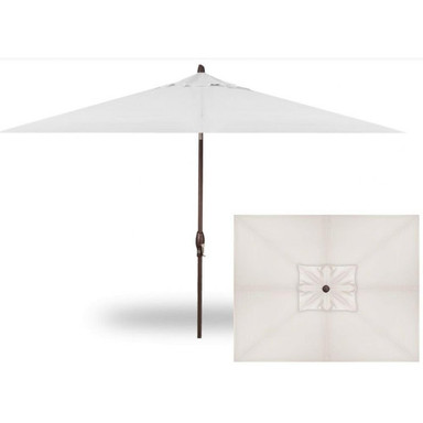 8x10 Foot Aluminum Crank Lift Rectangle Market Umbrella by Treasure Garden - UM8810RT0