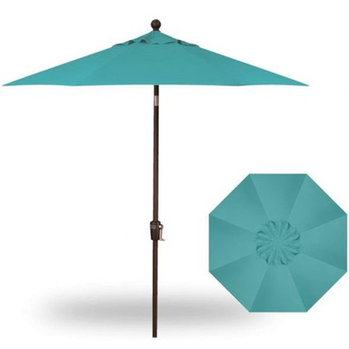 7.5 Foot Aluminum Crank Lift Octagon Market Umbrella by Treasure Garden - UM907