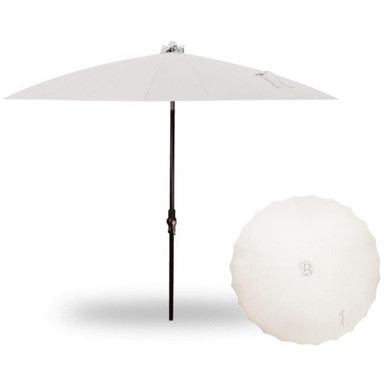 10 Foot Aluminum Crank Lift Round Market Umbrella by Treasure Garden - USA459