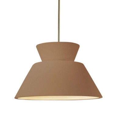 Radiance 1 Light Trapeziod Stem Pendant 8.5 X 14 Wide by Justice Design - CER-6423-RIGID