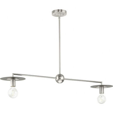 Trimble 2 Light Industrial Style Linear Chandelier by Progress - P400336