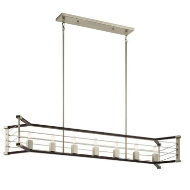 Lente 7 Light Caged Linear Chandelier by Kichler - 44252